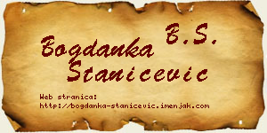 Bogdanka Stanićević vizit kartica